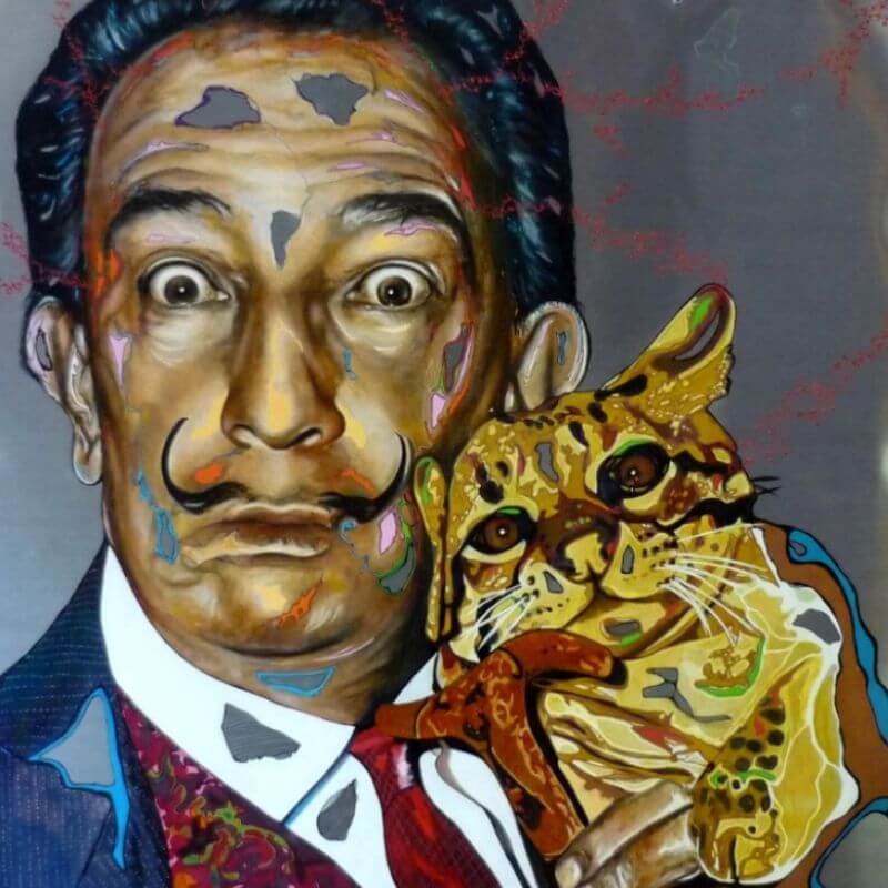 medeya tableau de leopard fauve